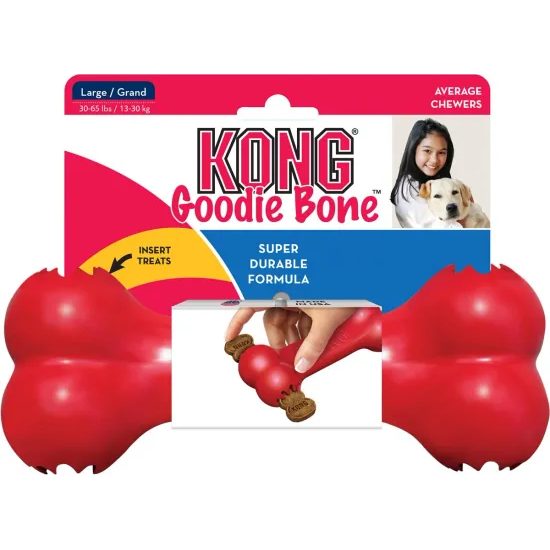 KONG Goodie Bone - gumová hračka pro psy - 22 cm (L)