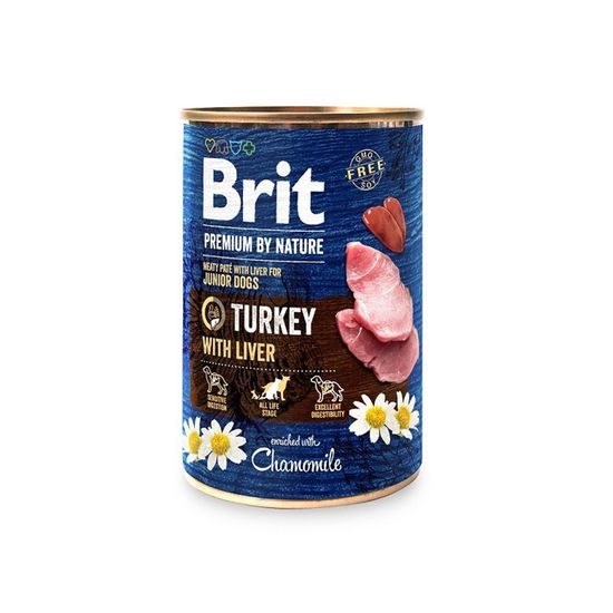 Brit Premium by Nature Turkey with Liver 400g (krůtí maso a játra)