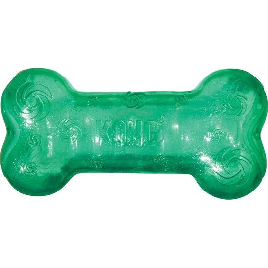 KONG Toy Squeezz Bone - hračka pro psy, M (15,5 x 7,5 x 4,5 cm), mix barev