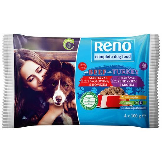 Reno PES 4x100g KAPSA HOVĚZÍ, KRŮTA