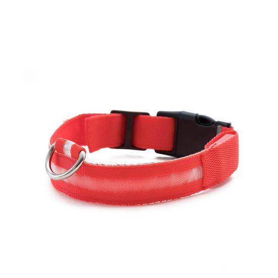 Svítící LED obojek pro psy - Firefly Z1 - USB dobíjení - červený