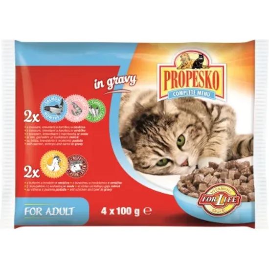 Propesko CAT 4x100g KAPSA losos, kuře
