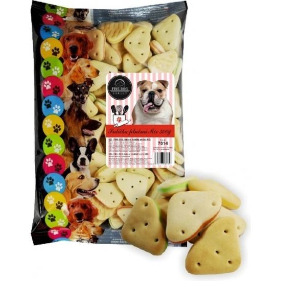 Fine dog Bakery SRDÍČKA plněná 500g