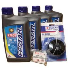 Sada na výmenu oleja GSX-R 1000/600, GSR600, GSX-S1000/950/750, GSF1250/650, INTRUDER 1800/800/1500, ... polo syntetika