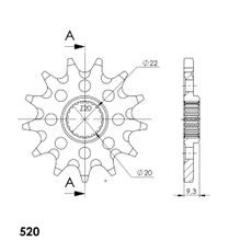 Reťazové koliečko SUPERSPROX CST-250:13 13T, 520