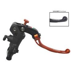 Radial brake master cylinder ACCOSSATO 19 x 19 with folding lever,orange
