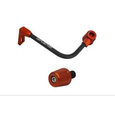 Lever guard ACCOSSATO with black hose and joint left, aluminium