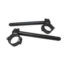 Aluminium-forged clip-ons ACCOSSATO CP003 with metal clamp composed of 2 half-rings 10 degrees inclination, black