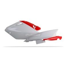 Bočné číslové tabuľky POLISPORT 8601800001 (pár) červeno CR 04/biela