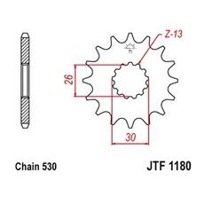 Reťazové koliečko JT JTF 1180-18 18T, 530