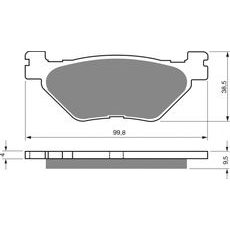 Brzdové obloženie GOLDFREN 165 AD STREET