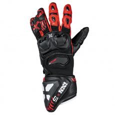 Kožené rukavice iXS ACE 2.0 X4-222207 coal black-power red XS
