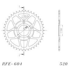 Reťazová rozeta SUPERSPROX RFE-604:42-BLK čierna 42T, 520