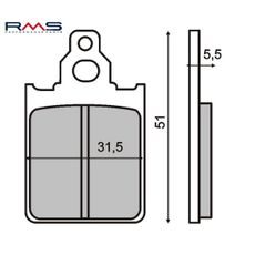 Brzdové obloženie RMS 225100160 organické