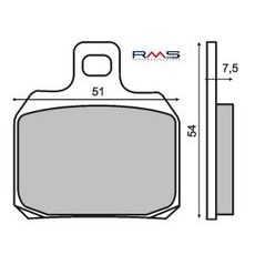 Brzdové obloženie RMS 225100490 organické