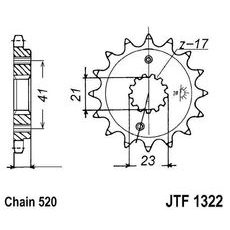 Reťazové koliečko JT JTF 1322-15 15T, 520