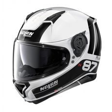 Moto helma Nolan N87 Plus Distinctive N-Com Metal White 22