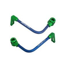 Lever guard ACCOSSATO with blue hose and joint right + left, aluminium