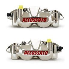 Radial brake caliper ACCOSSATO CNC-worked monoblock PZ001 108 mm pistons in titanium