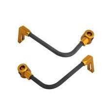 Lever guard ACCOSSATO with black hose and joint right + left, carbon