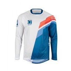 Motokrosový dres YOKO VIILEE bielo / modro / oranžová L