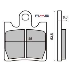 Brzdové obloženie RMS 225100380 organické