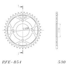 Reťazová rozeta SUPERSPROX RFE-854:39-BLK čierna 39T, 530