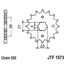 Reťazové koliečko JT JTF 1573-13 13T, 520
