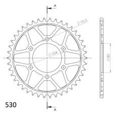 Reťazová rozeta SUPERSPROX RFE-488:42-BLK čierna 42T, 530