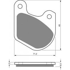 Brzdové obloženie GOLDFREN 062 S3 (1 left + 1 right)