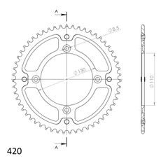 Rozeta SUPERSPROX STEALTH RST-209:55-RED červené 55T, 420