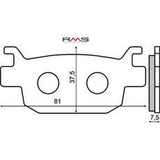 Brzdové obloženie RMS 225102560 organické