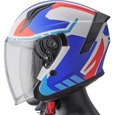 Trysková prilba GMS VECTUS ZG11601 black matt - petrol - red S