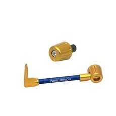 Lever guard ACCOSSATO with blue hose and joint left, aluminium