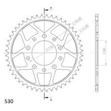 Reťazová rozeta SUPERSPROX RFE-1334:48-BLK čierna 48T, 530