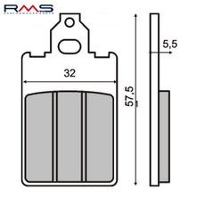 Brzdové obloženie RMS 225100070 organické