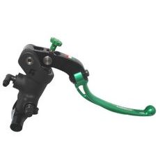 Radial brake master cylinder ACCOSSATO 19 x 18 with folding lever,green