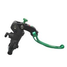 Radial brake master cylinder ACCOSSATO 19 x 19 with folding lever,green