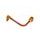 Lever guard ACCOSSATO with orange hose and joint left, aluminium
