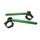 Aluminium-forged clip-ons ACCOSSATO CP003 with metal clamp composed of 2 half-rings 10 degrees inclination, green