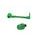 Lever guard ACCOSSATO with green hose and joint right, aluminium