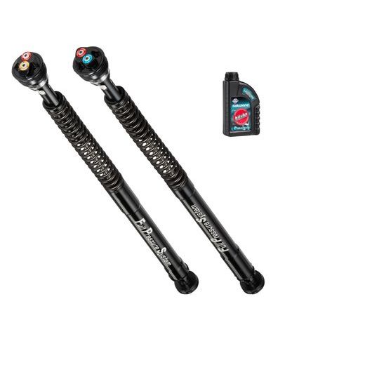 Pressurized cartridge BITUBO adjustable: spring preload, rebound, compression + Fork cap with 1 Lt oil
