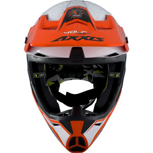 Motokrosová helma AXXIS WOLF ABS star track A4 lesklá fluor oranžová M