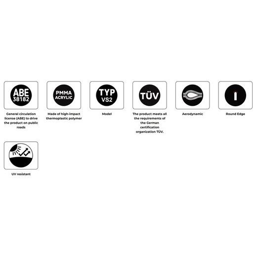 Plexi štít PUIG TOURING 22322F tmavá dymová