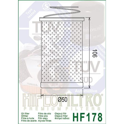 Olejový filter HIFLOFILTRO HF178