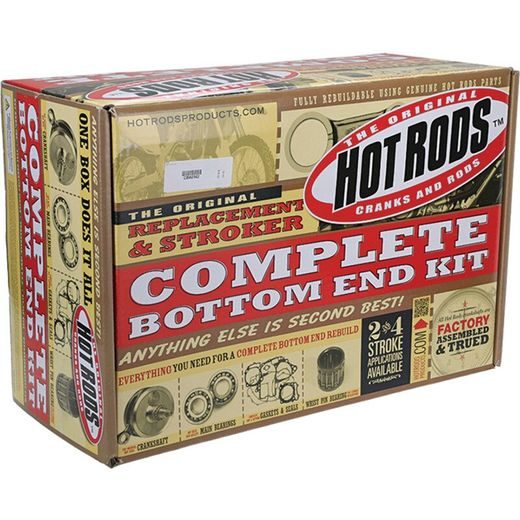 Súprava spodku motora Súprava obsahuje kľukový hriadeľ, hlavné ložisko / tesnenie a kompletnú súpravu tesnenia pre úplnú inštaláciu. HOT RODS CBK0162