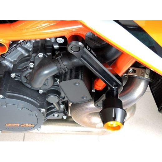 Pádový protektor RDMOTO KTM13N čierna with blue caps