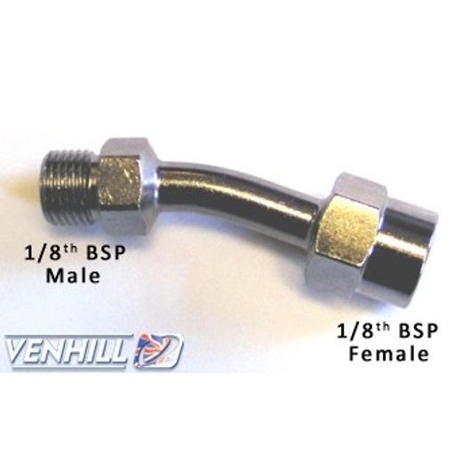 Otočný kĺb Venhill POWERHOSEPLUS E620 20 stupňov 1/8 TH BSP chróm