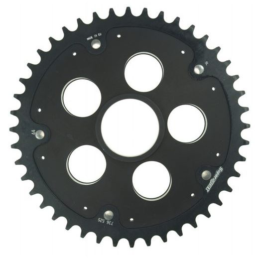 Rear sprocket STEALTH with alloy disc SUPERSPROX RSA-736_525:44-BLK čierna 44T, 520