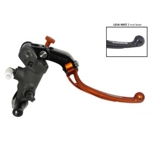 Radial brake master cylinder ACCOSSATO 19 x 17-18-19 with folding lever,orange